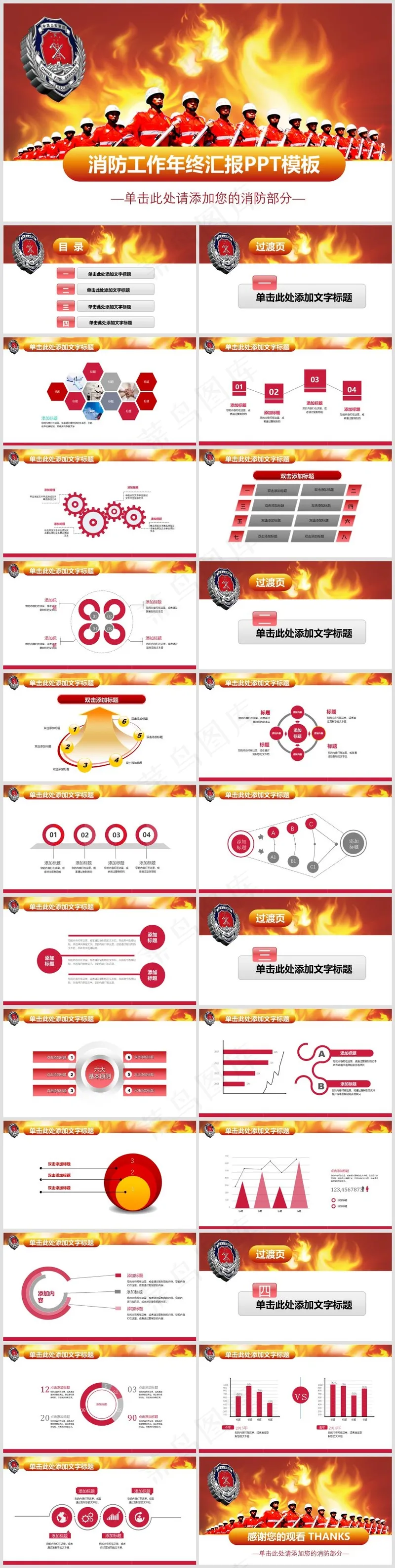 企业公司员工消防安全教育培训PPT模板001