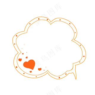 卡通聊天对话方框气泡可爱边框PNG透明免抠装饰图案 PS设计