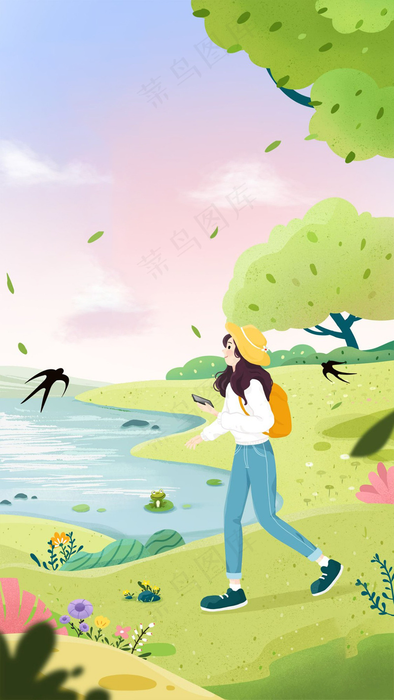 清明踏青配图