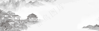 中式水墨PSD分层古风banner模板59
