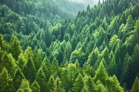 山林森林阳光绿色大自然风景摄影图