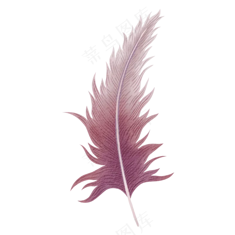 水彩羽毛免扣