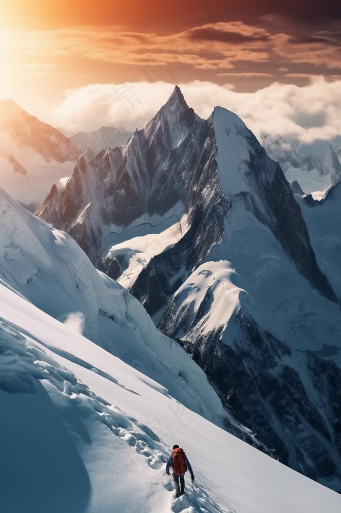 雪山山峰冰雪背景(896x1344)
