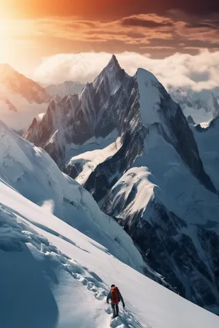 雪山山峰冰雪背景