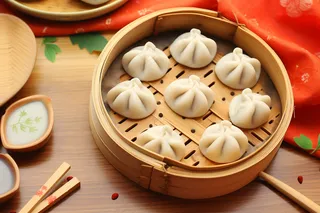 饺子包饺子新年团聚吃饺子美食摄影图