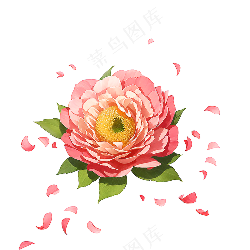 粉色花朵桃花玫瑰免抠素材91