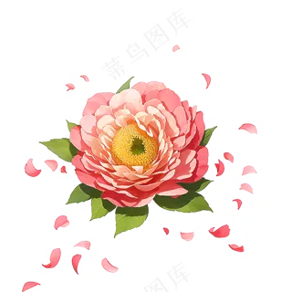 粉色花朵桃花玫瑰免抠素材91