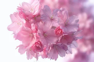 春日樱花花朵摄影图