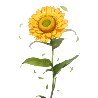 黄色向日葵免抠素材62