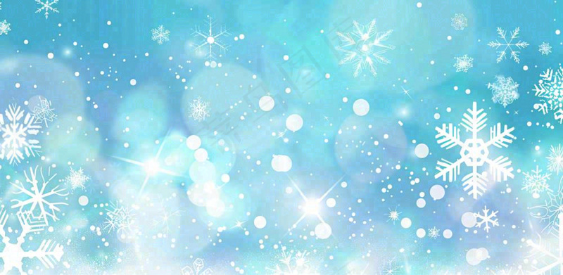 冬天雪花冰冻立冬冬至大寒小寒小雪卡通插画背景(1568x768)