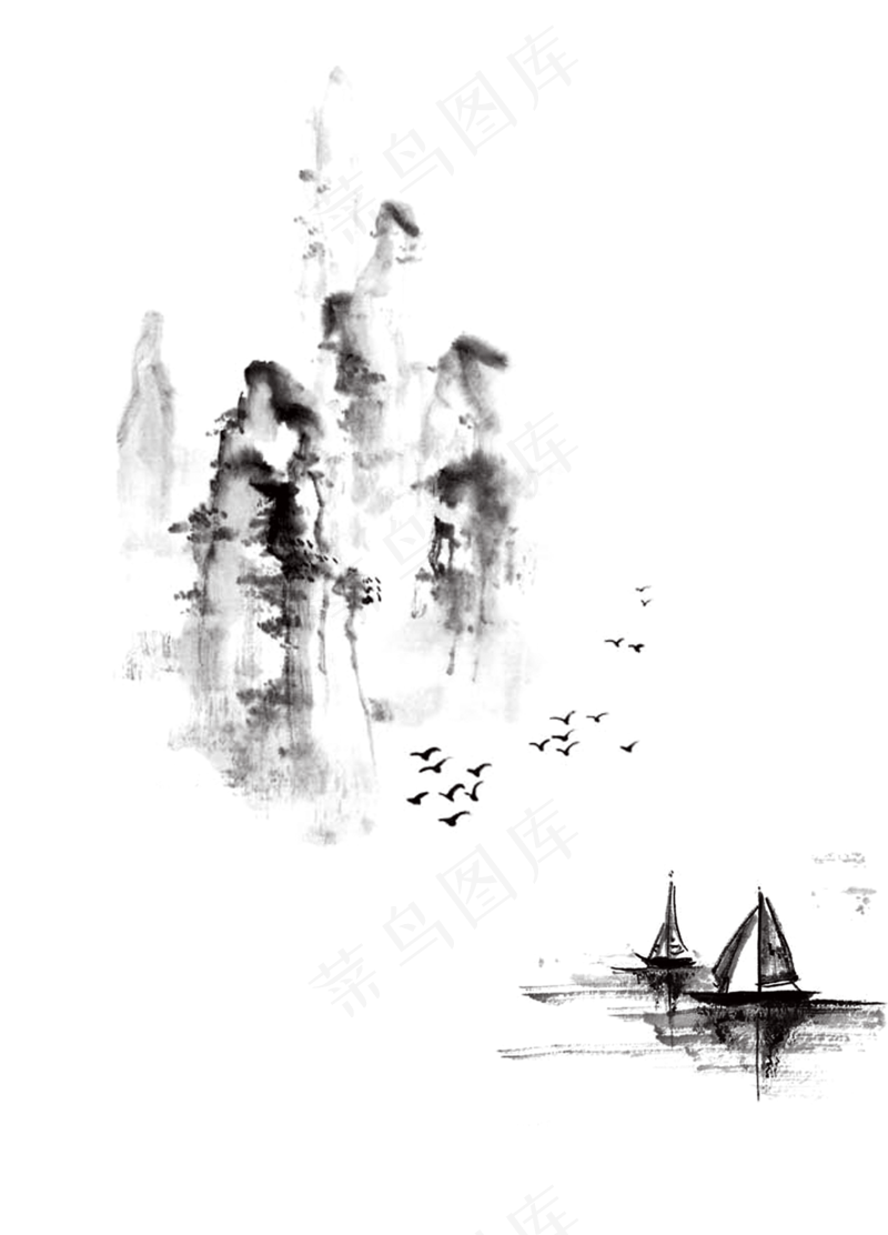 新中式水墨山水画10