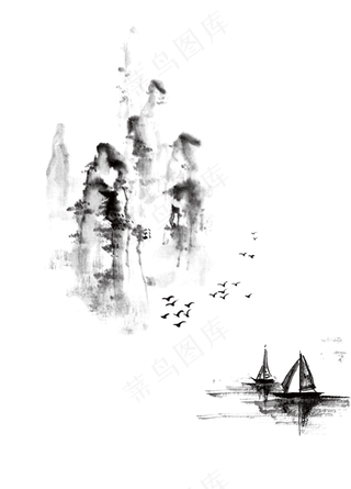 新中式水墨山水画10