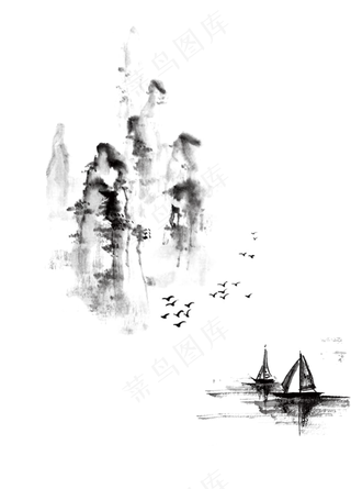 新中式水墨山水画10