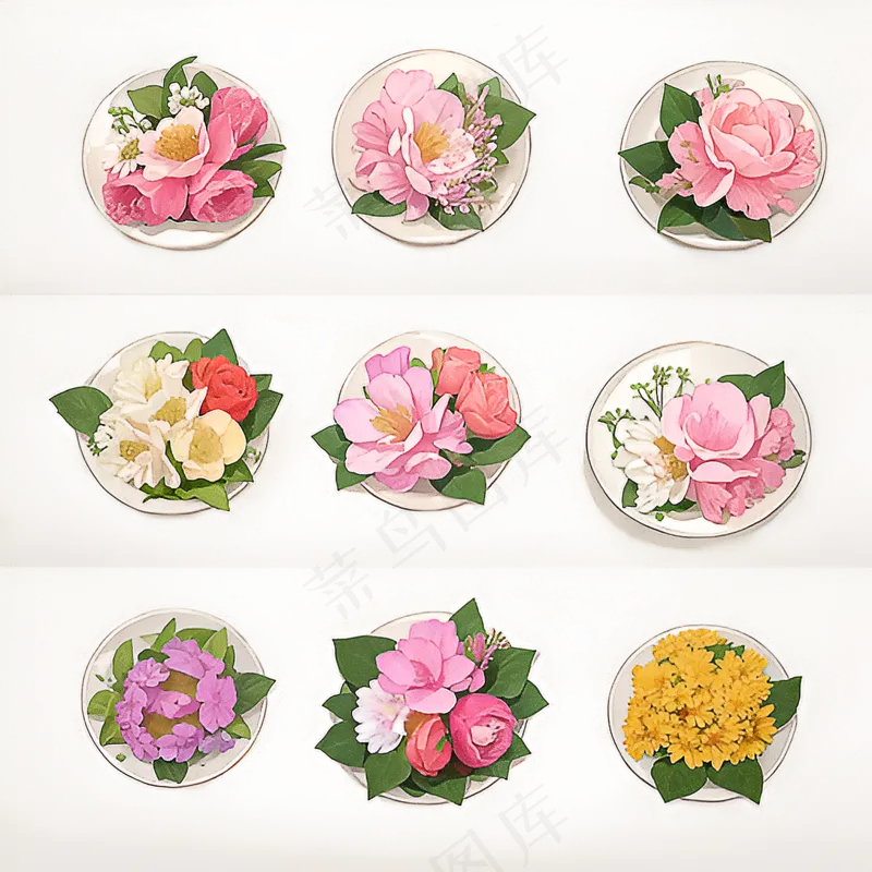 红色黄色粉色玫瑰花免抠素材62
