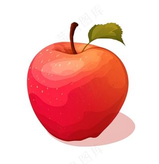 苹果红色苹果水果卡通插画插图免抠