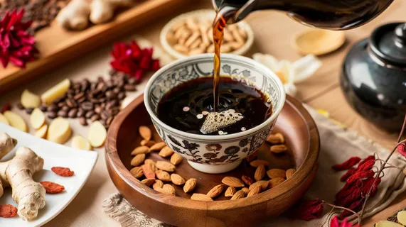 养生中药饮品背景