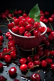 红樱桃车厘子水果新鲜摄影图 红樱桃车厘子水果新鲜摄影图