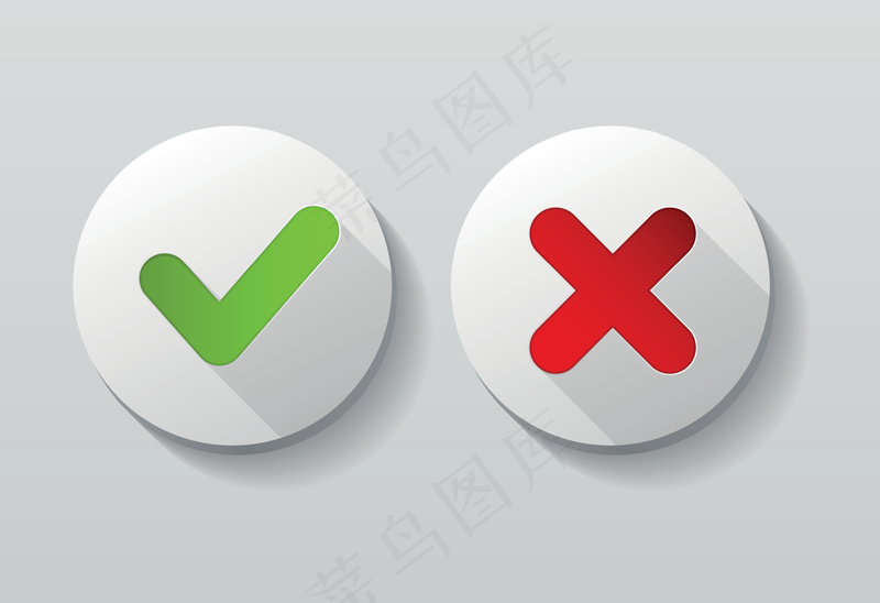 简约立体白色圆形按钮ai矢量模版下载