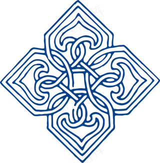 古代青花瓷图案花纹中国风图案祥云纹理传统图腾PNG免扣素材