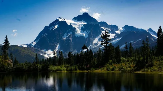 雪山与湖水 雪山与湖水