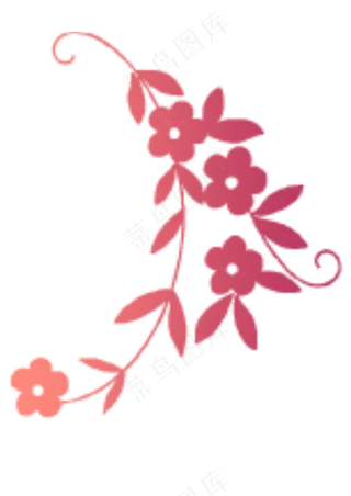 花朵投影红色元素