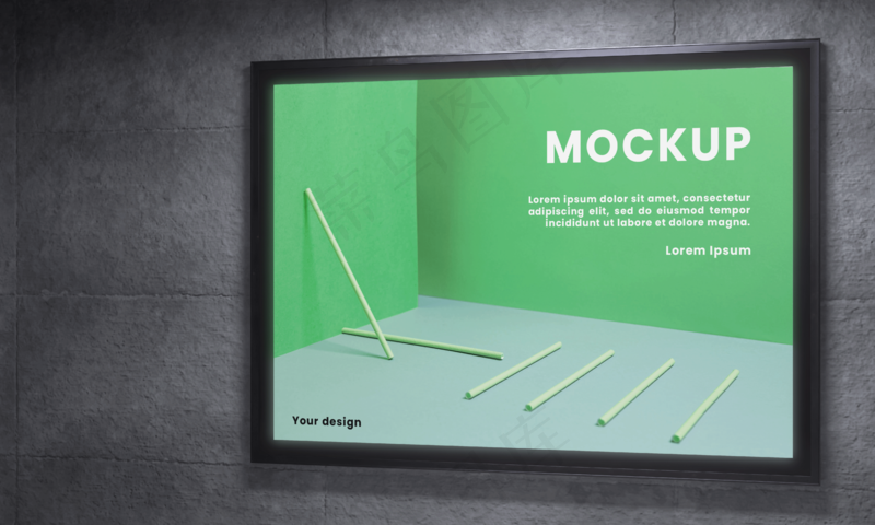 地铁站车站广告牌灯箱样机41样机