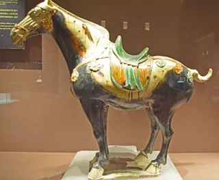 三彩马雕塑文物