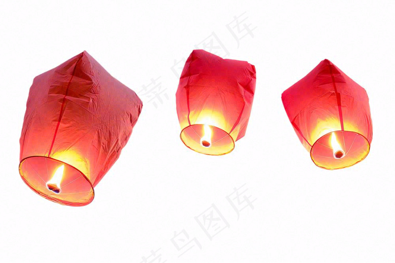 孔明灯祈福放灯中国习俗免抠(1344x896)