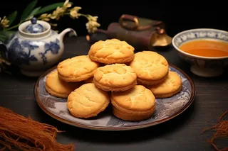 饼干酥脆下午茶美味零食美食摄影图