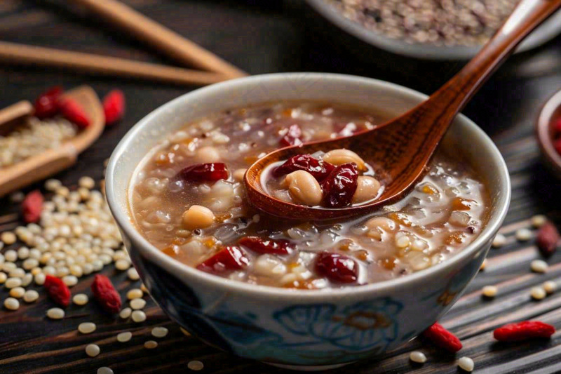 八宝粥腊八粥中国传统美食腊八节摄影图(1344x896)
