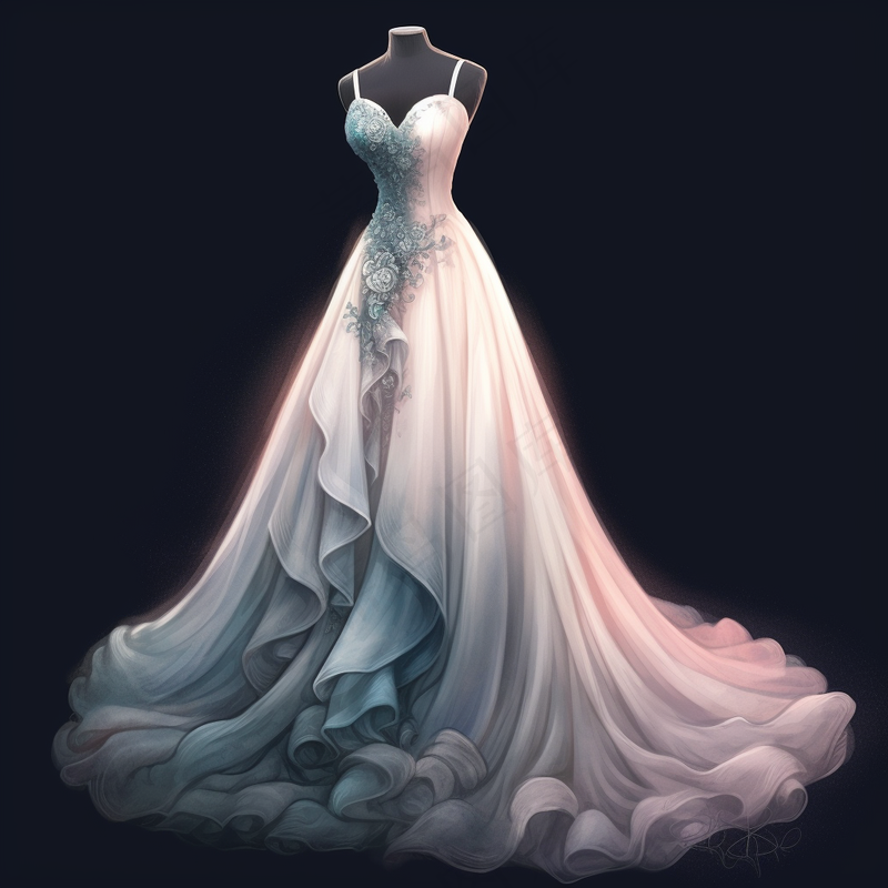 婚纱设计稿插画背景