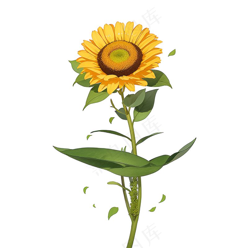 黄色向日葵免抠素材72