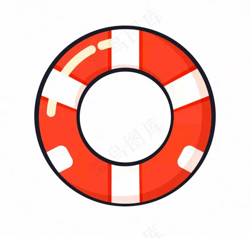 游泳圈救生圈卡通插画免抠(1072x1024)