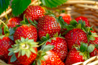 草莓水果摄影图