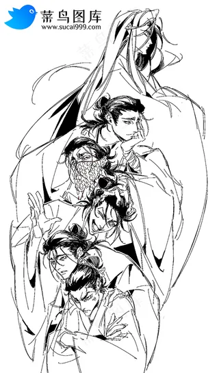 动漫手绘线稿图