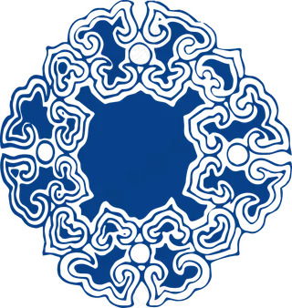 古代青花瓷图案花纹中国风图案祥云纹理传统图腾PNG免扣素材