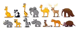 卡通野生动物素材