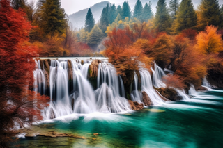 秋季风景九寨沟摄影图