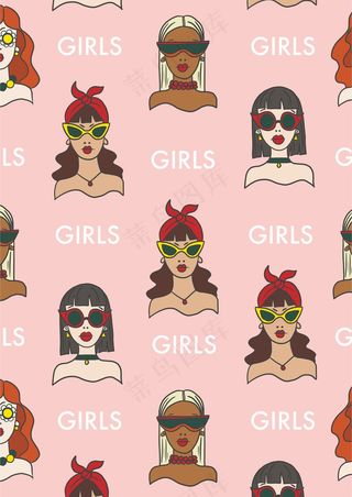 摩登时尚美女 穿搭表情包