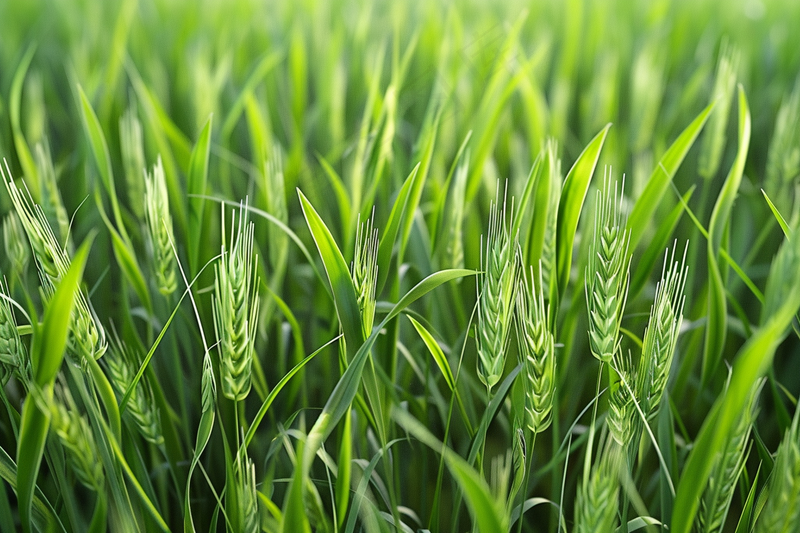小麦绿色麦穗小满芒种粮食丰收摄影图