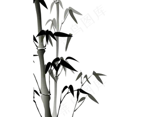 中国风水墨竹子图片古风竹叶竹林水彩手绘插画PNG免扣设计