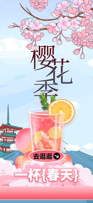 樱花季樱花节活动海报