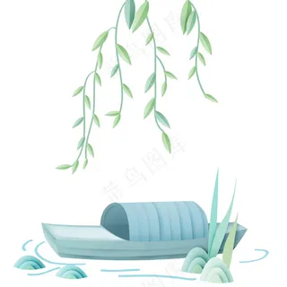 简约小船免扣元素