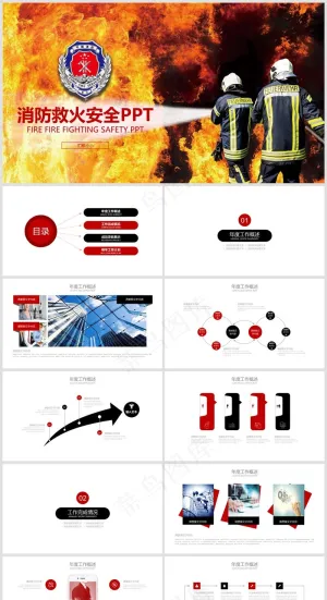 企业公司员工消防安全教育培训PPT模板031预览图