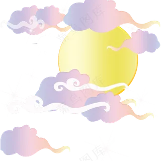 彩色中国风祥云