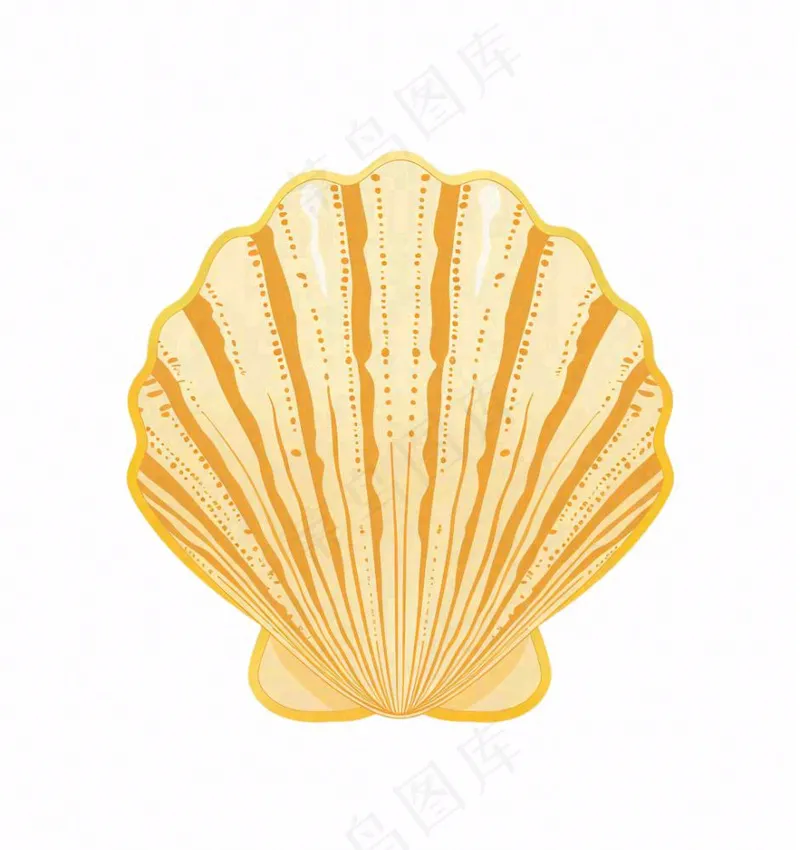 贝壳卡通插画免抠(1024x1088)