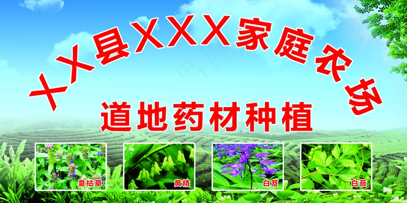 家庭农场广告招牌psd模版下载