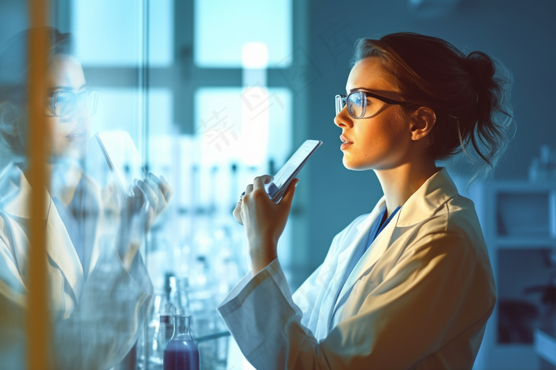 实验科研人员科学化学摄影图