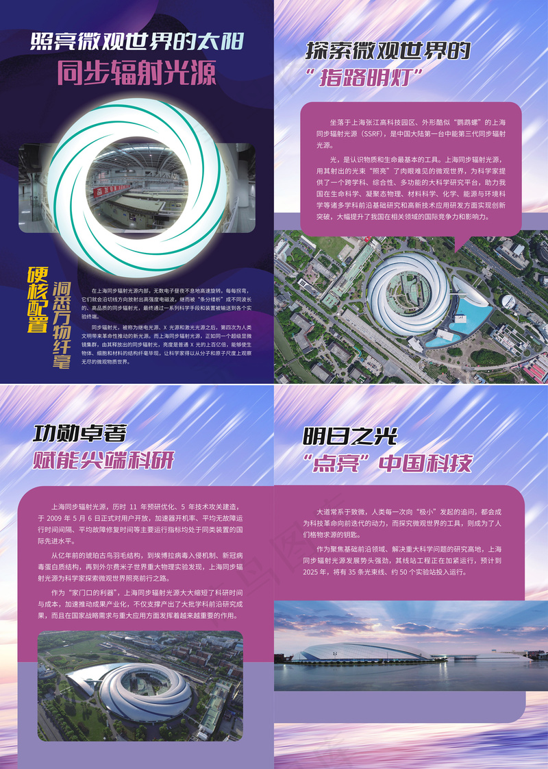 同步辐射光源照亮微观世界海报cdr矢量模版下载