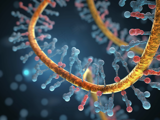 医疗细菌病毒细胞3D渲染图
